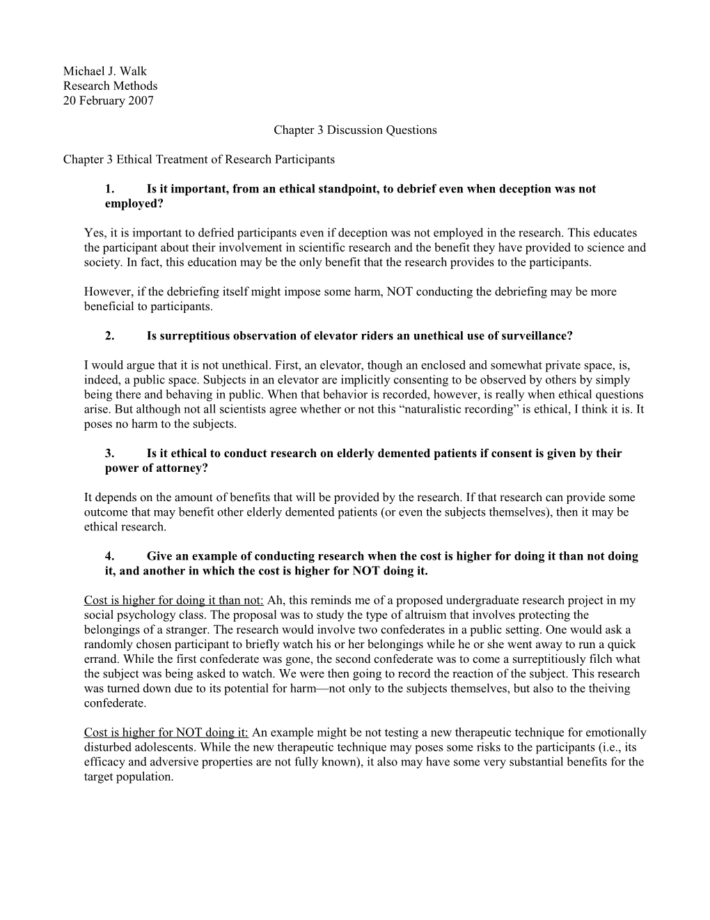 Chapter 3 Ethical Treatment of Research Participants