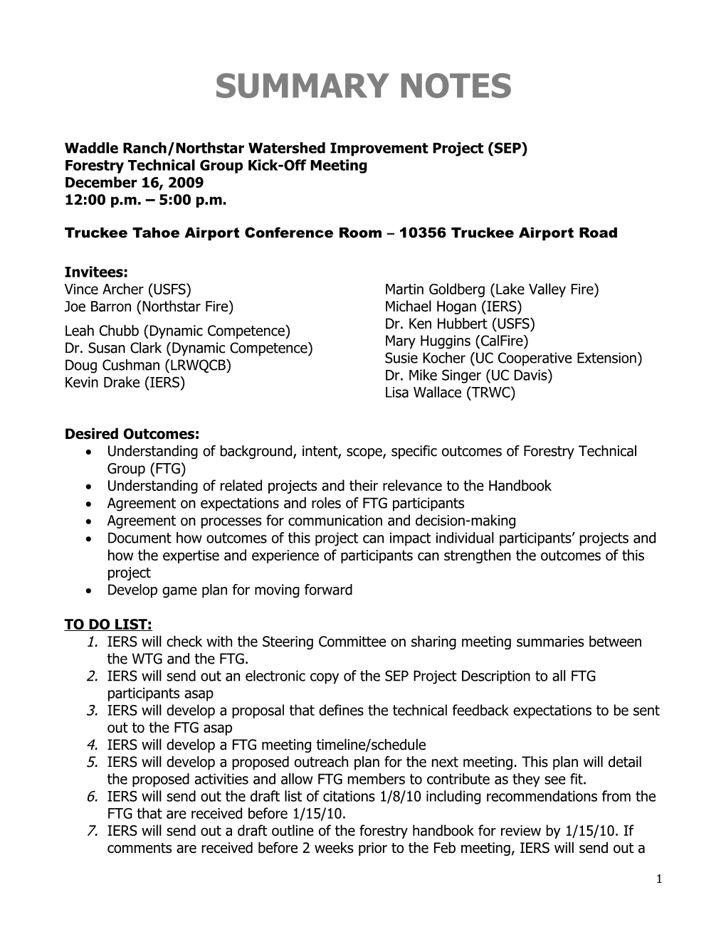 Waddle Ranch/Northstar Watershed Improvement Project (SEP)