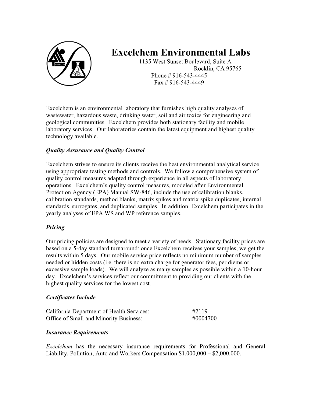 Excelchem Environmental Labs