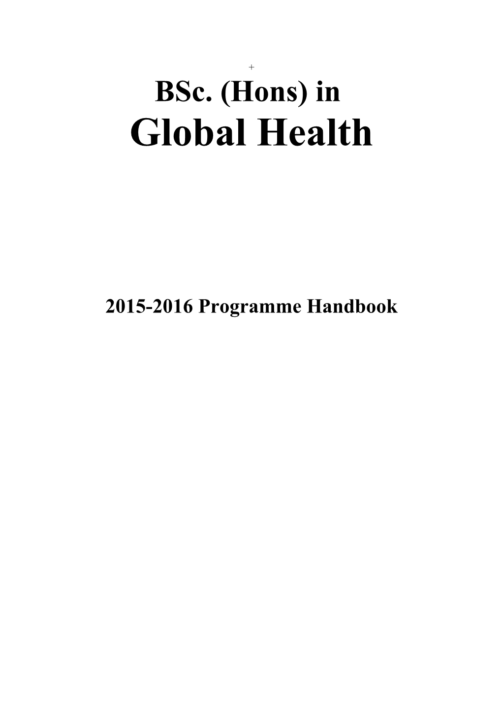 2015-2016 Programme Handbook