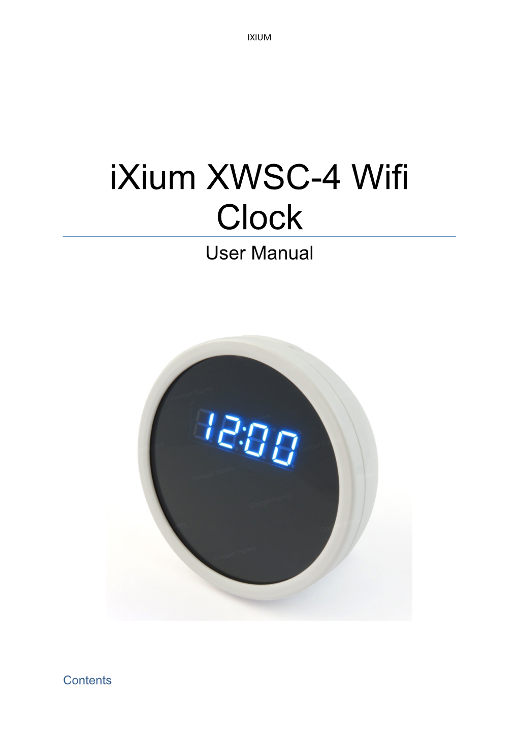 Ixium XWSC-4 Wifi Clock
