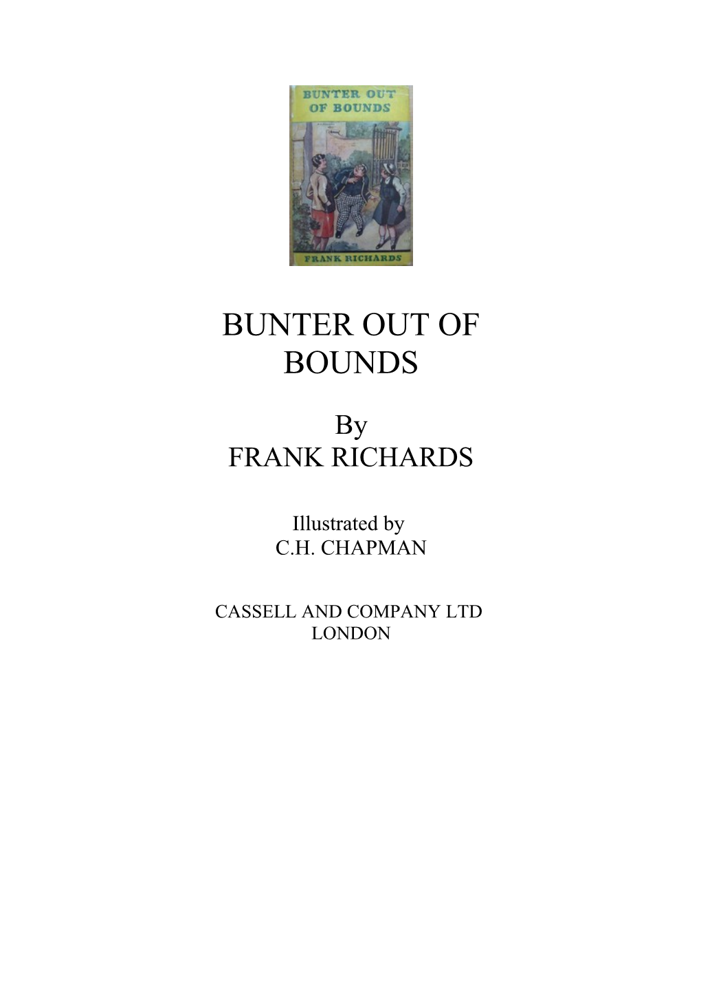 Bunter out of Bounds