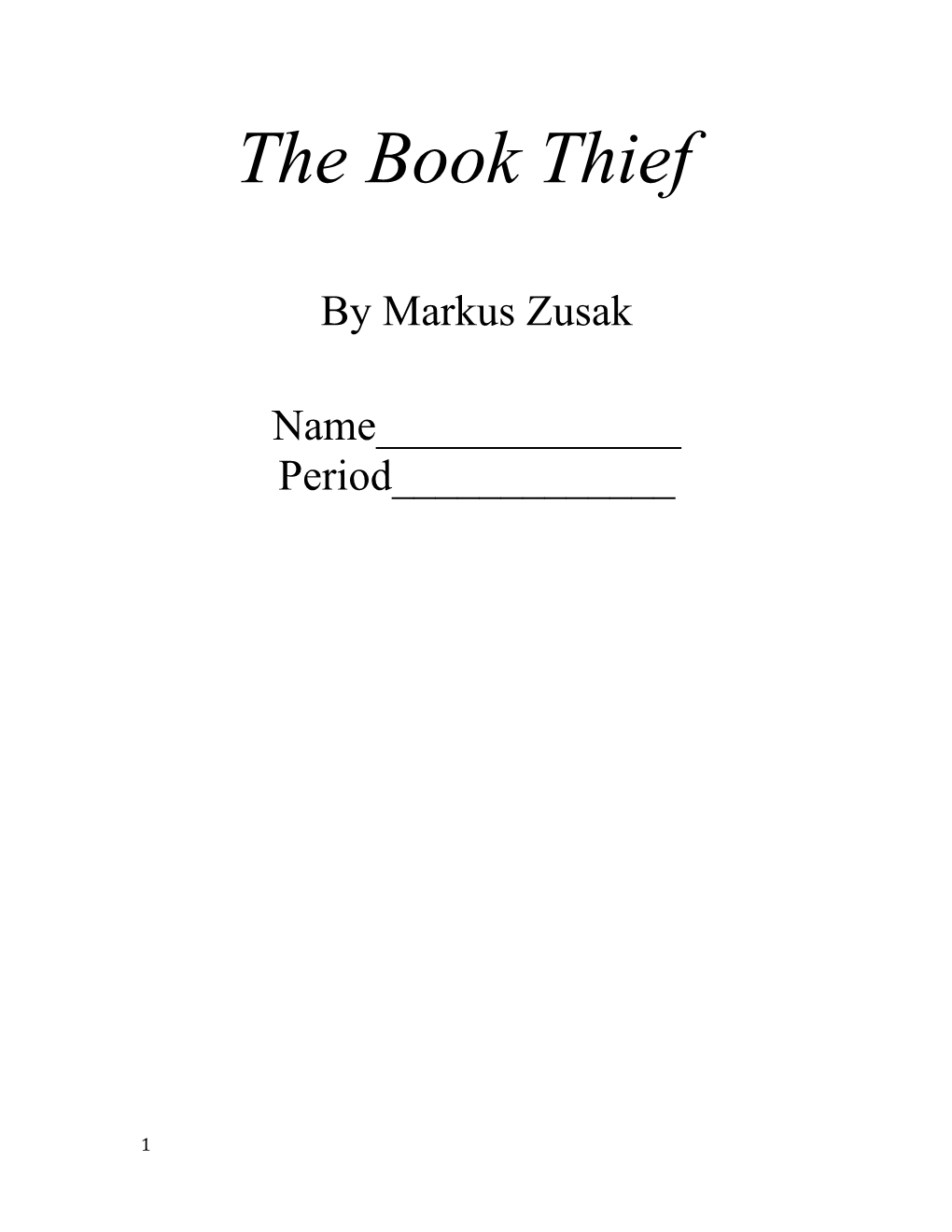 The Book Thief