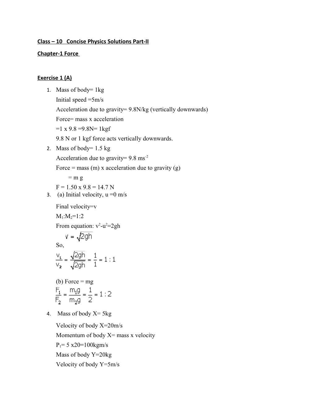 Class 10 Concise Physics Solutions Part-II