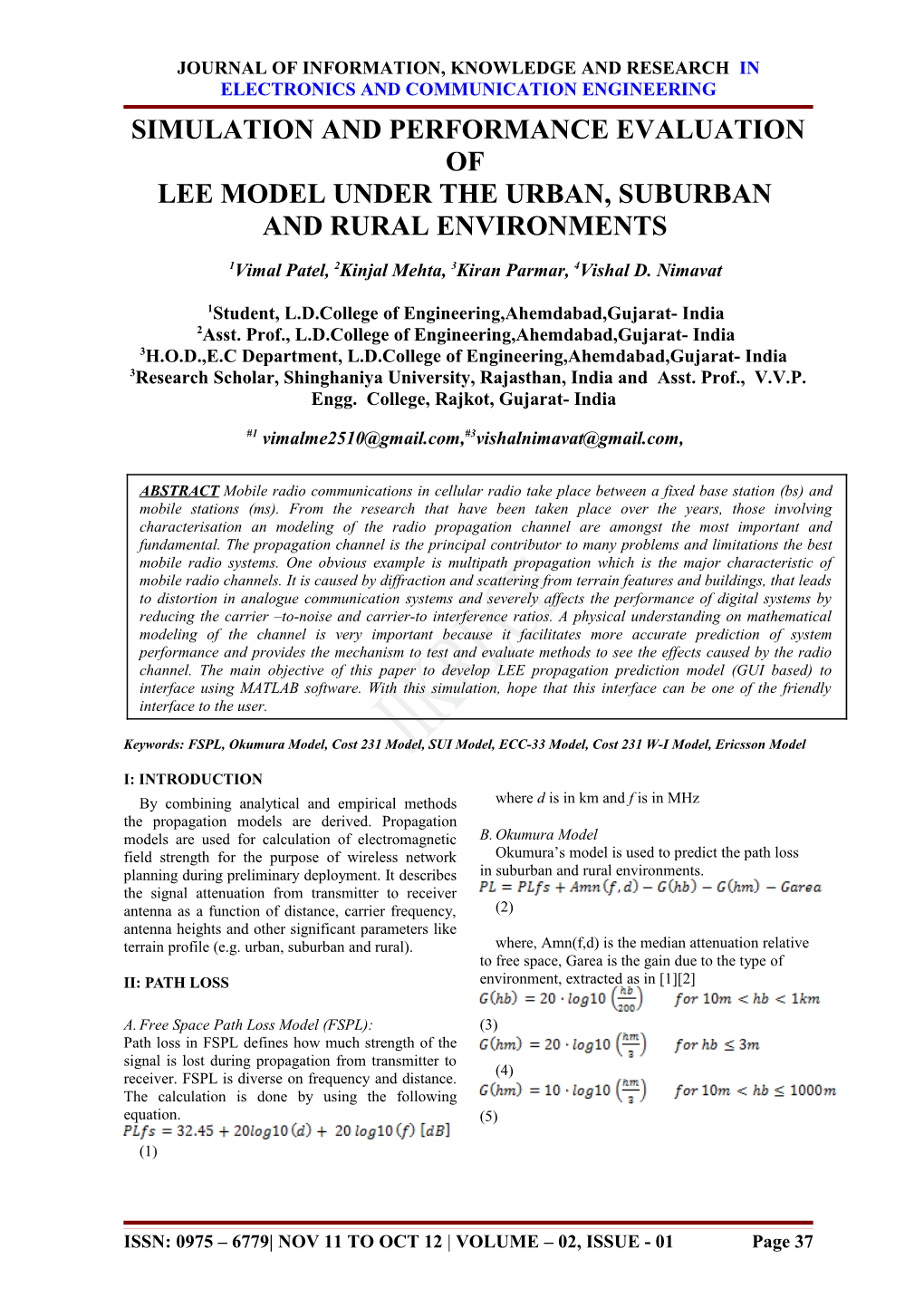 Simulation and Performance Evaluation Of