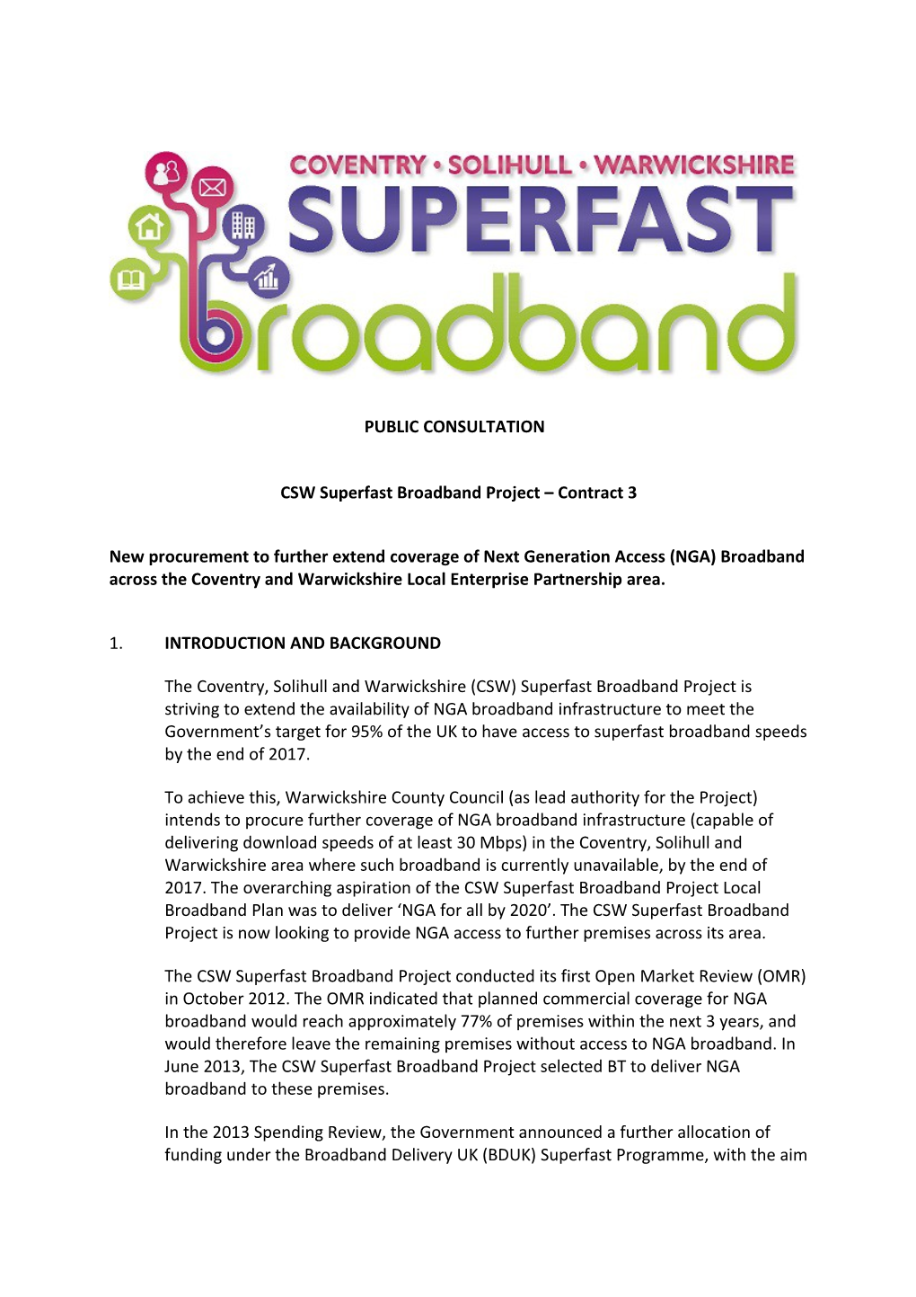 CSW Superfast Broadband Project Contract 3