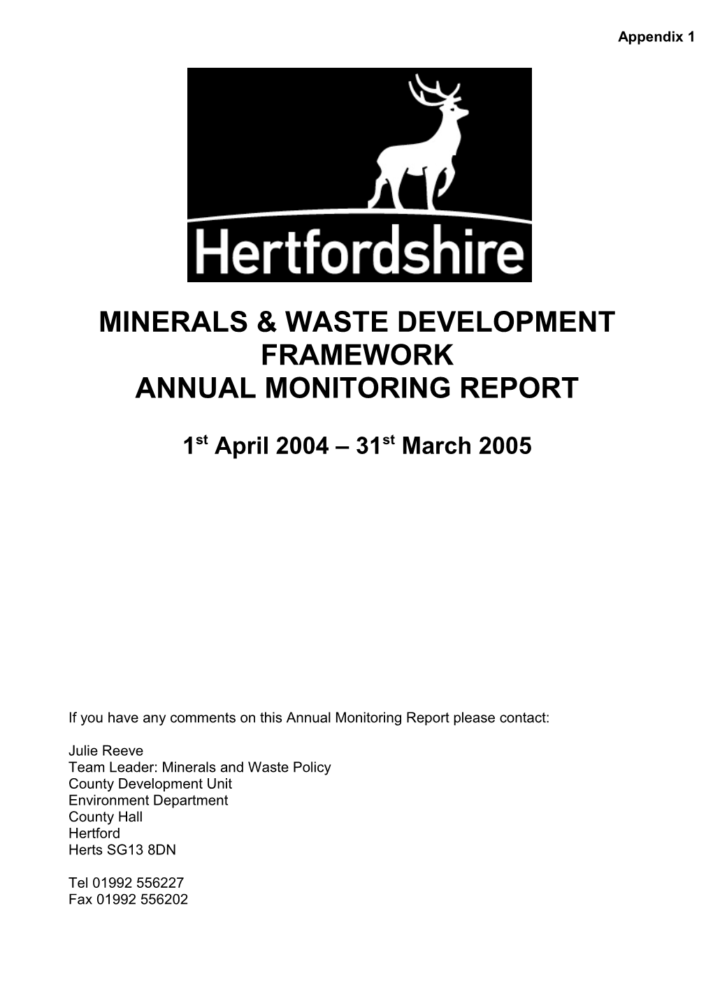 Minerals & Waste Development Framework