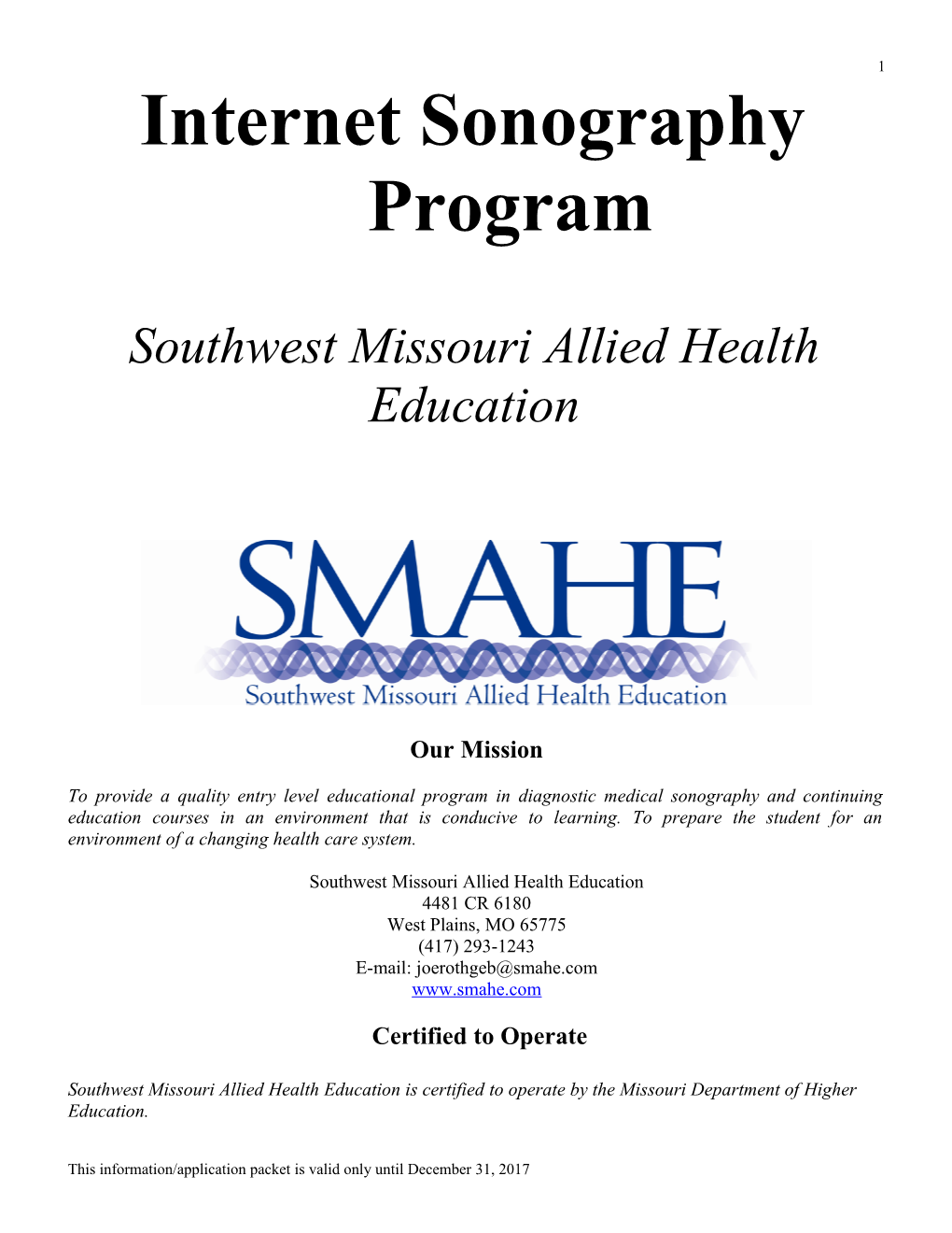 Internet Sonography Program