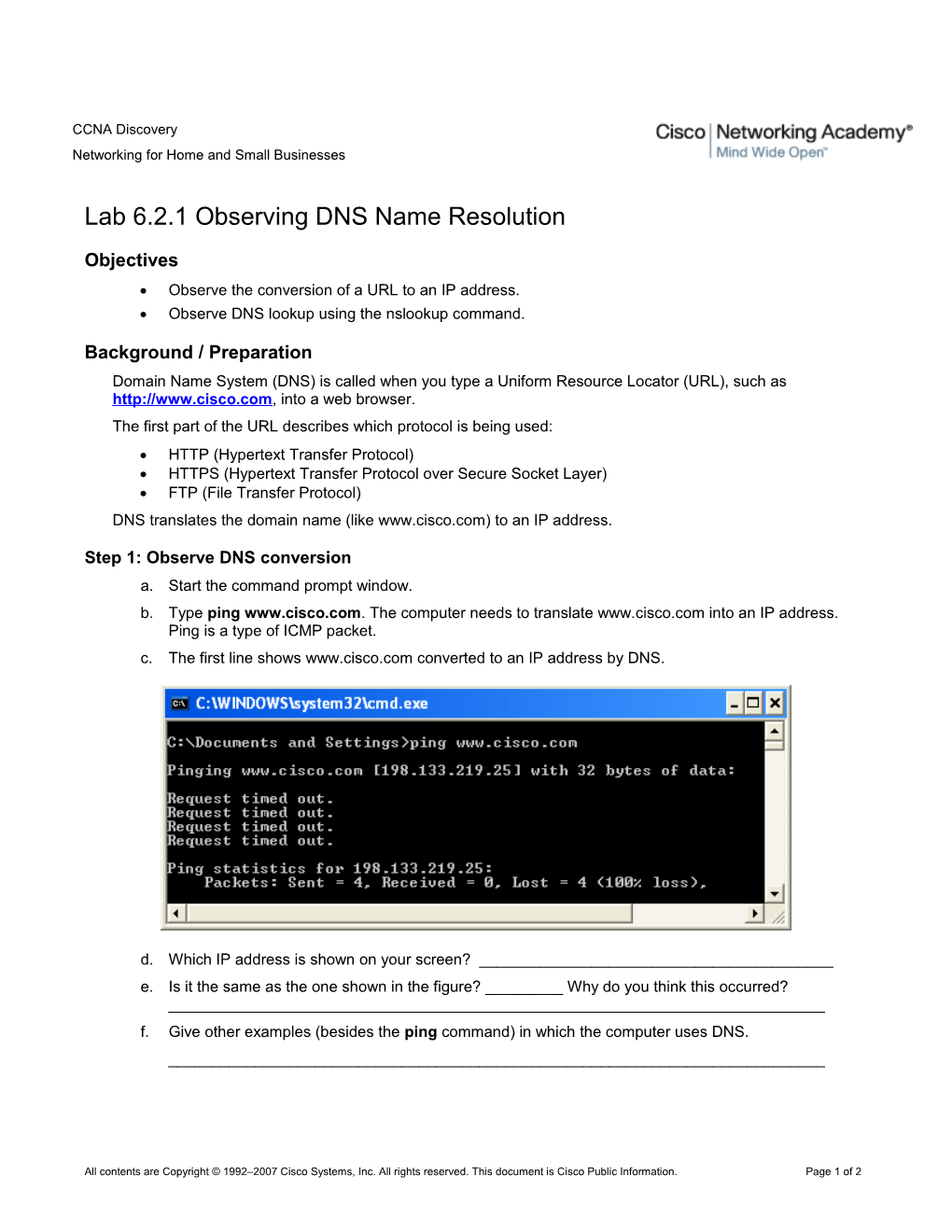 Observing DNS Name Resolution