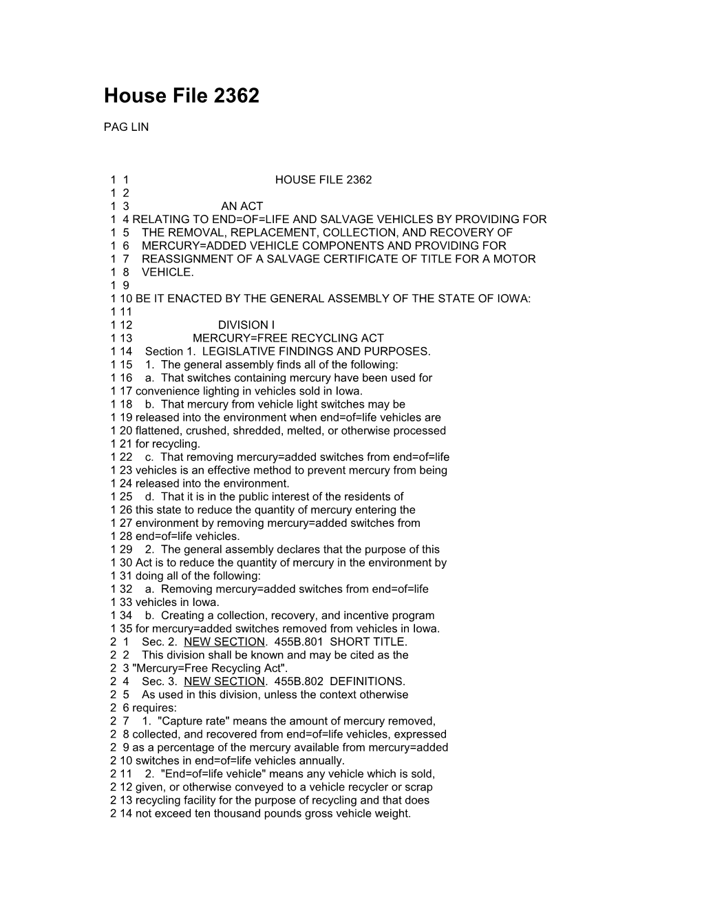 1 4 Relating to End=Of=Life and Salvage Vehicles by Providing For