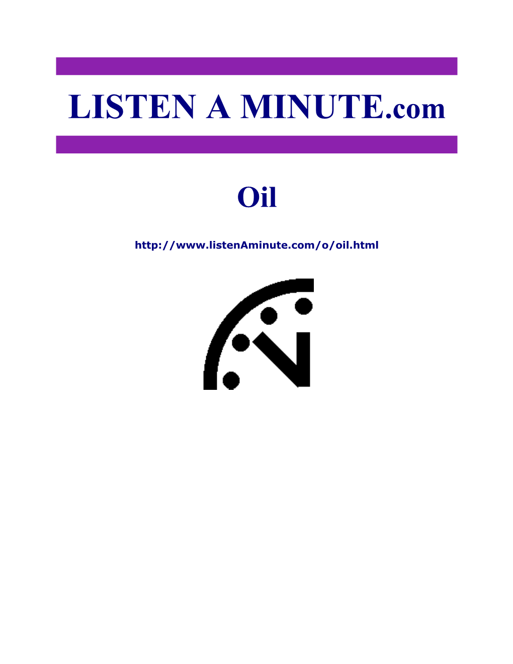 Listen a Minute.Com - ESL Listening - Oil