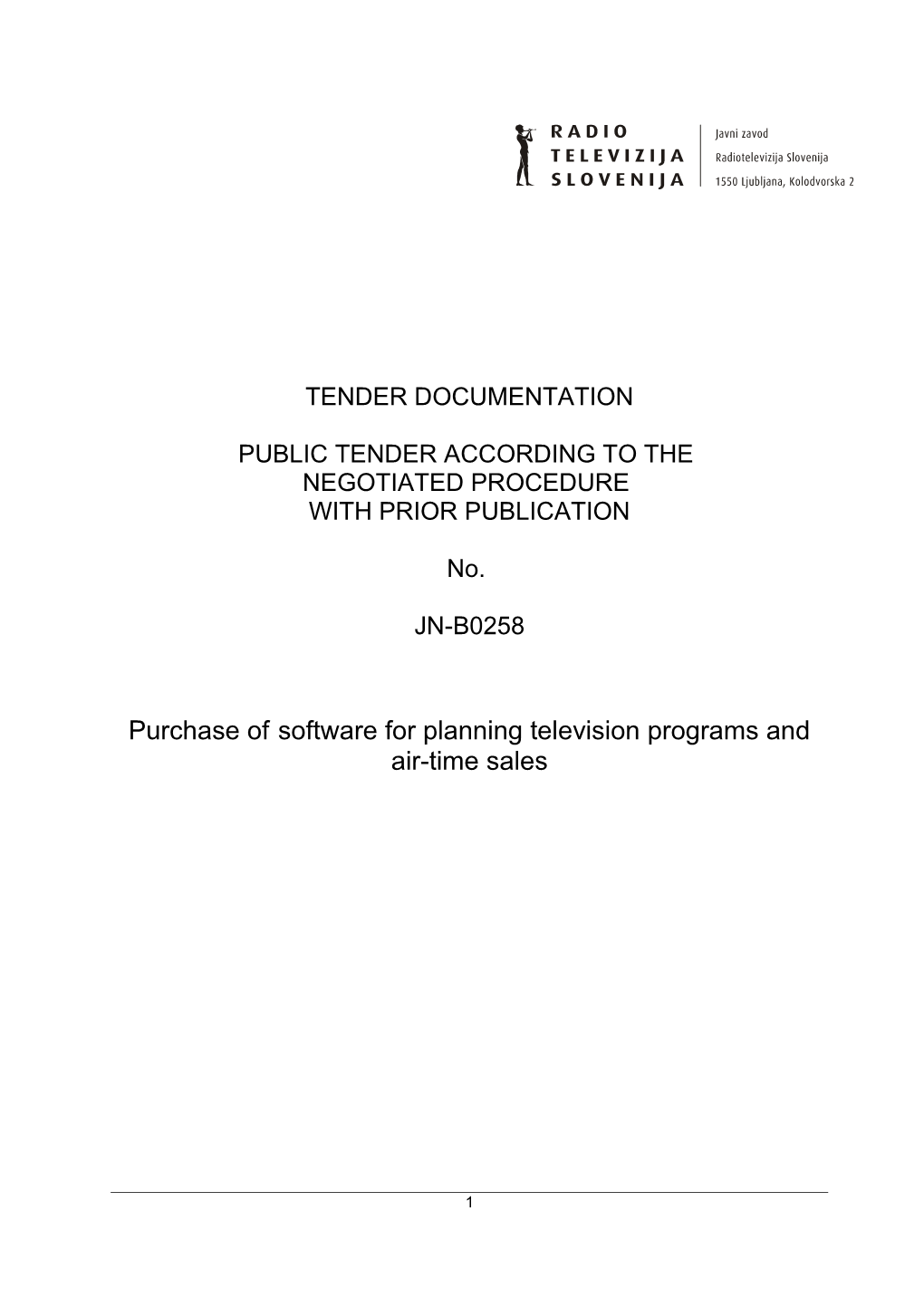 Tender Documentation JN-B0258