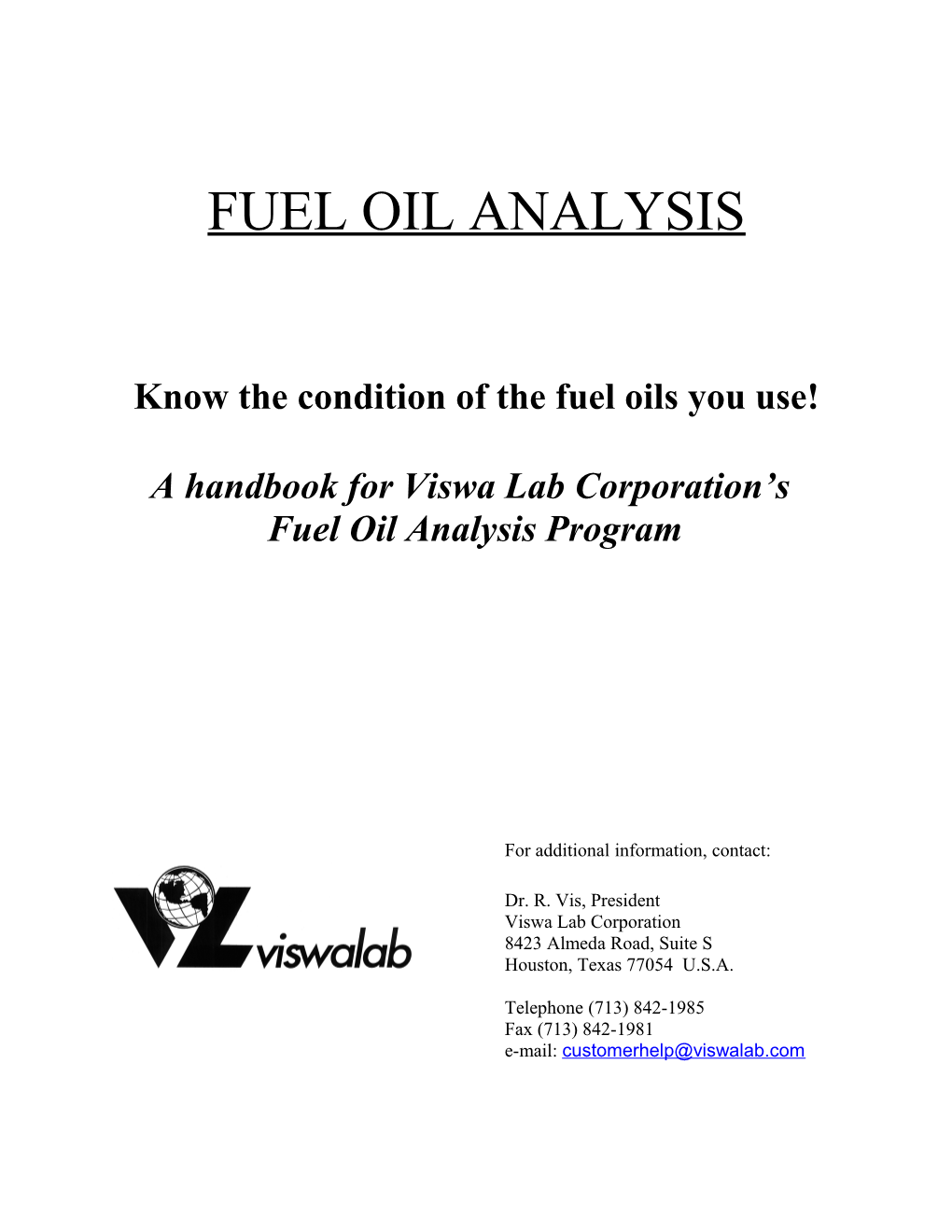 Fuel Oil Analysis