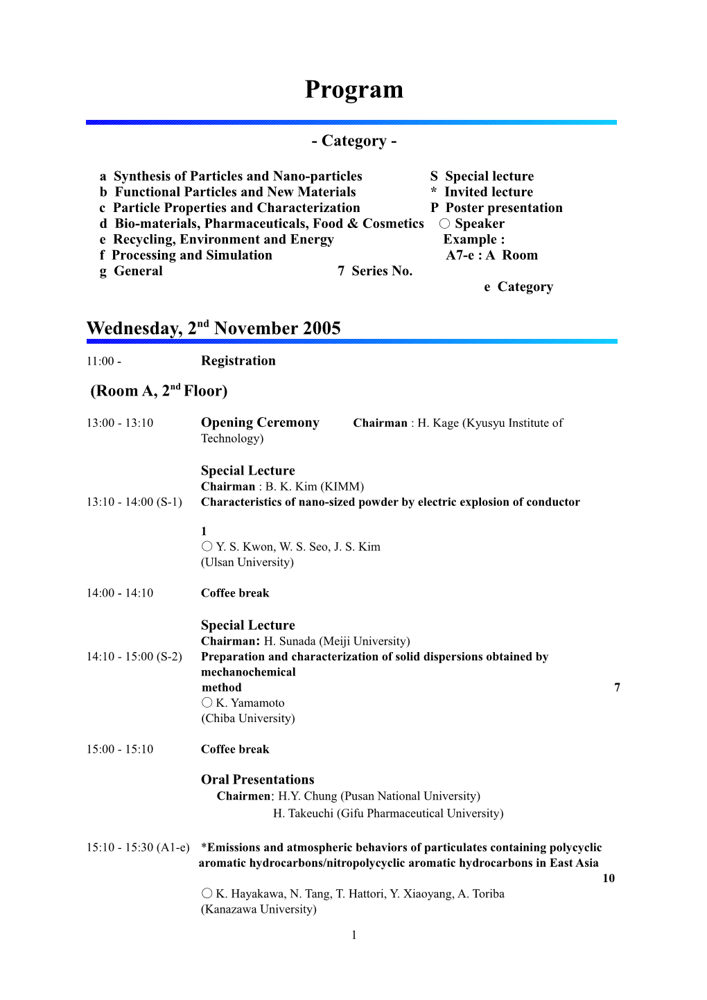 A Synthesis of Particles and Nano-Particless Special Lecture