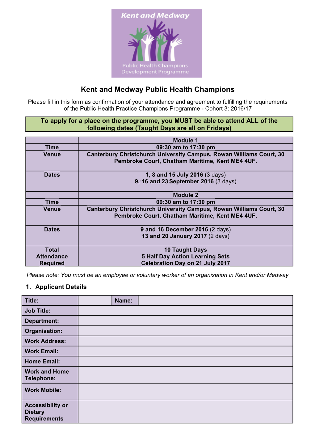 Kent and Medway Public Healthchampions