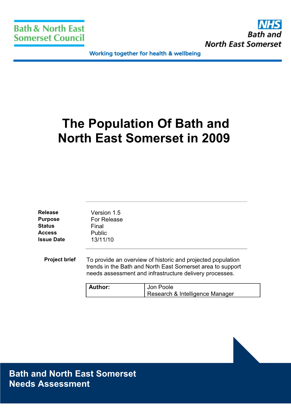 The Population As a Whole