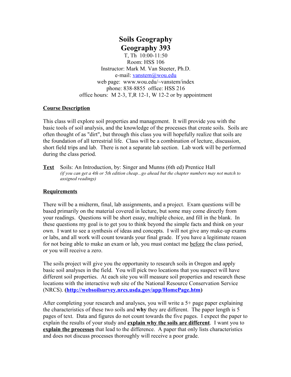 Soils Geography