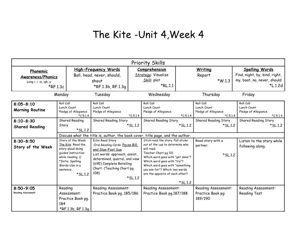 The Kite -Unit 4,Week 4