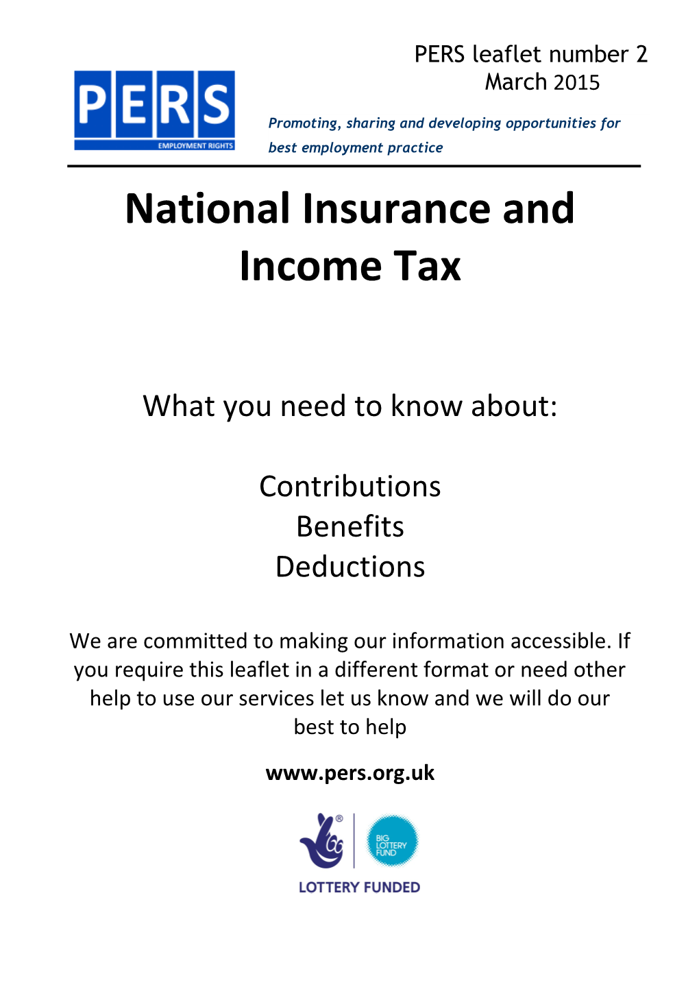 National Insurance and Income Tax