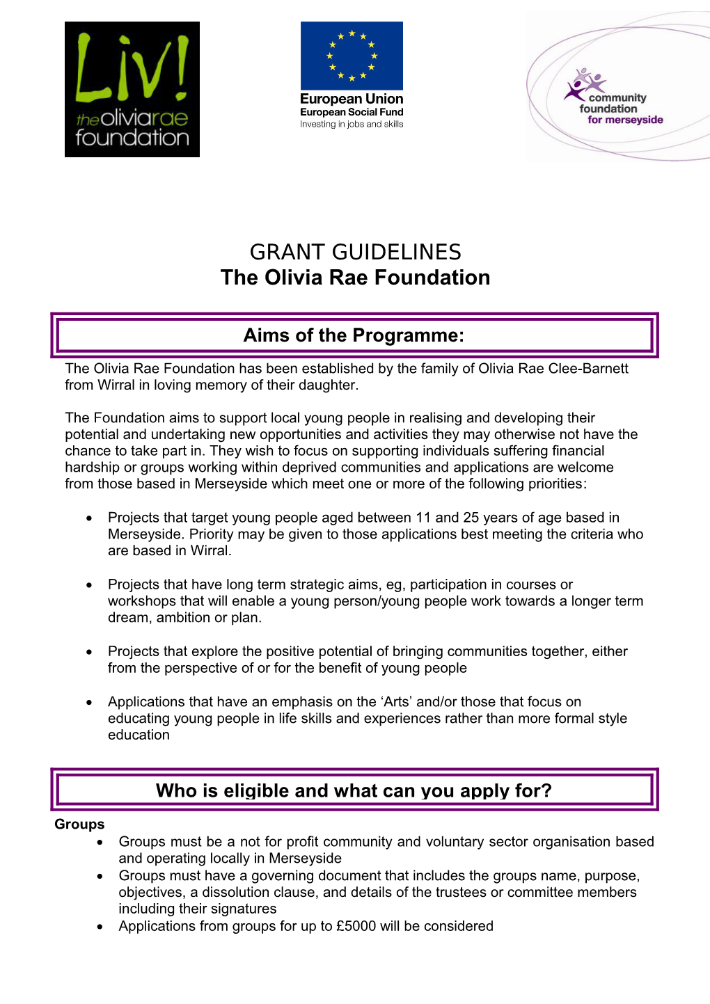 The Olivia Rae Foundation