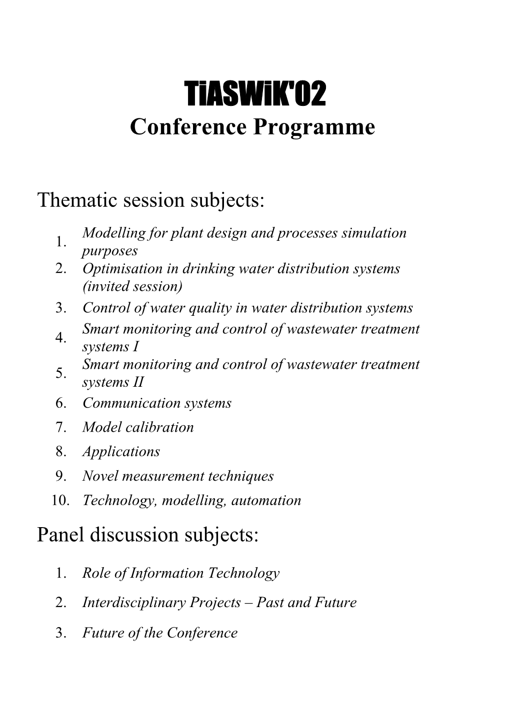 III Naukowo-Techniczna Konferencja