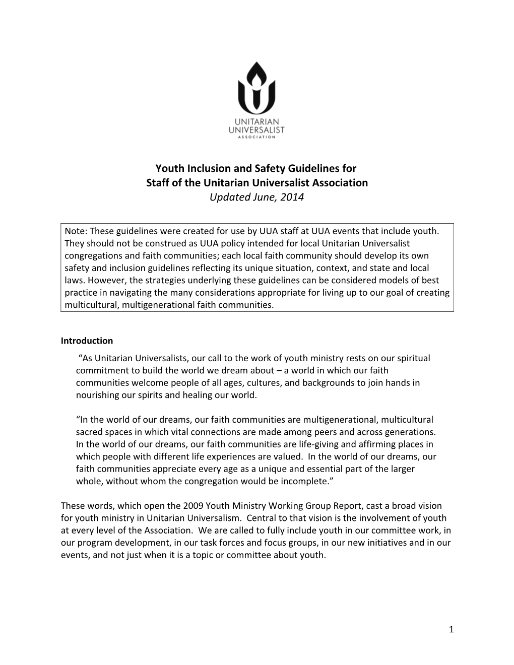 Youth Safety Report, Review and Recommendations