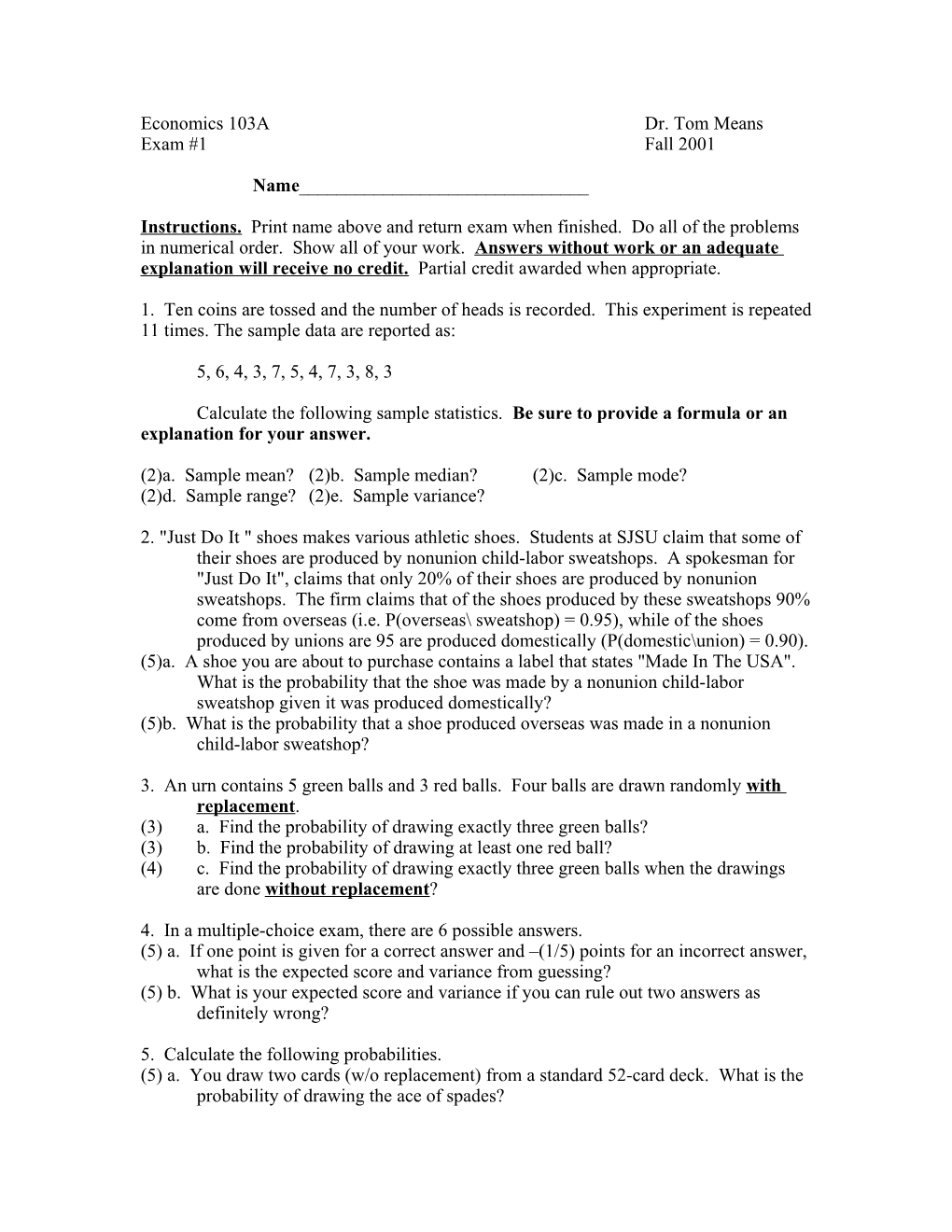 Economics 103Adr. Tom Means