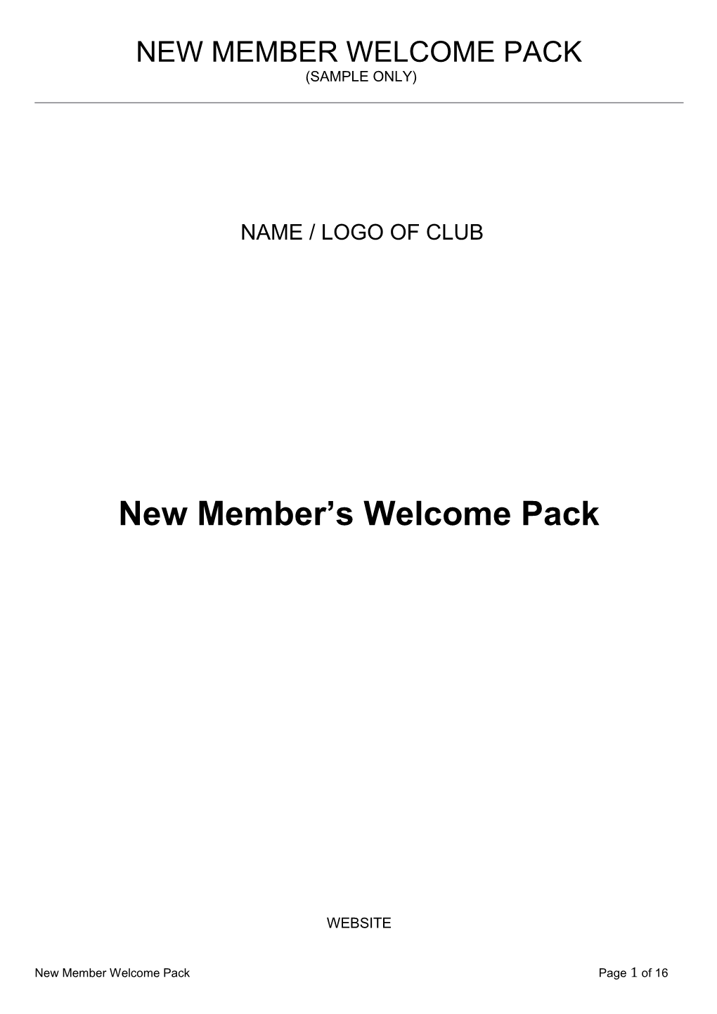 Thank You for Becoming a Member of Name of Club