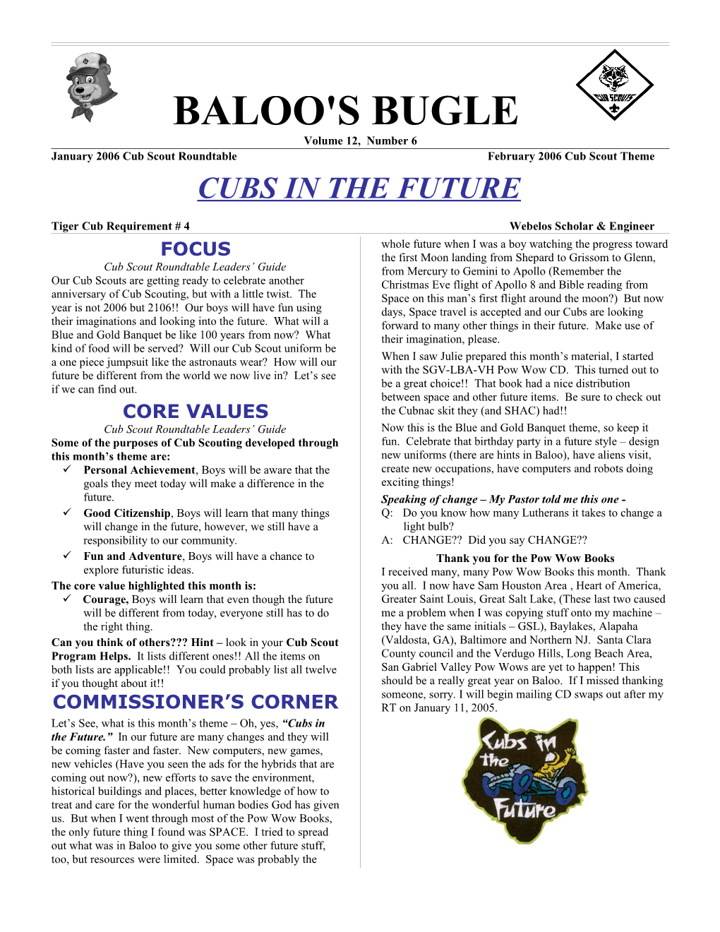 Page 1BALOO's BUGLE