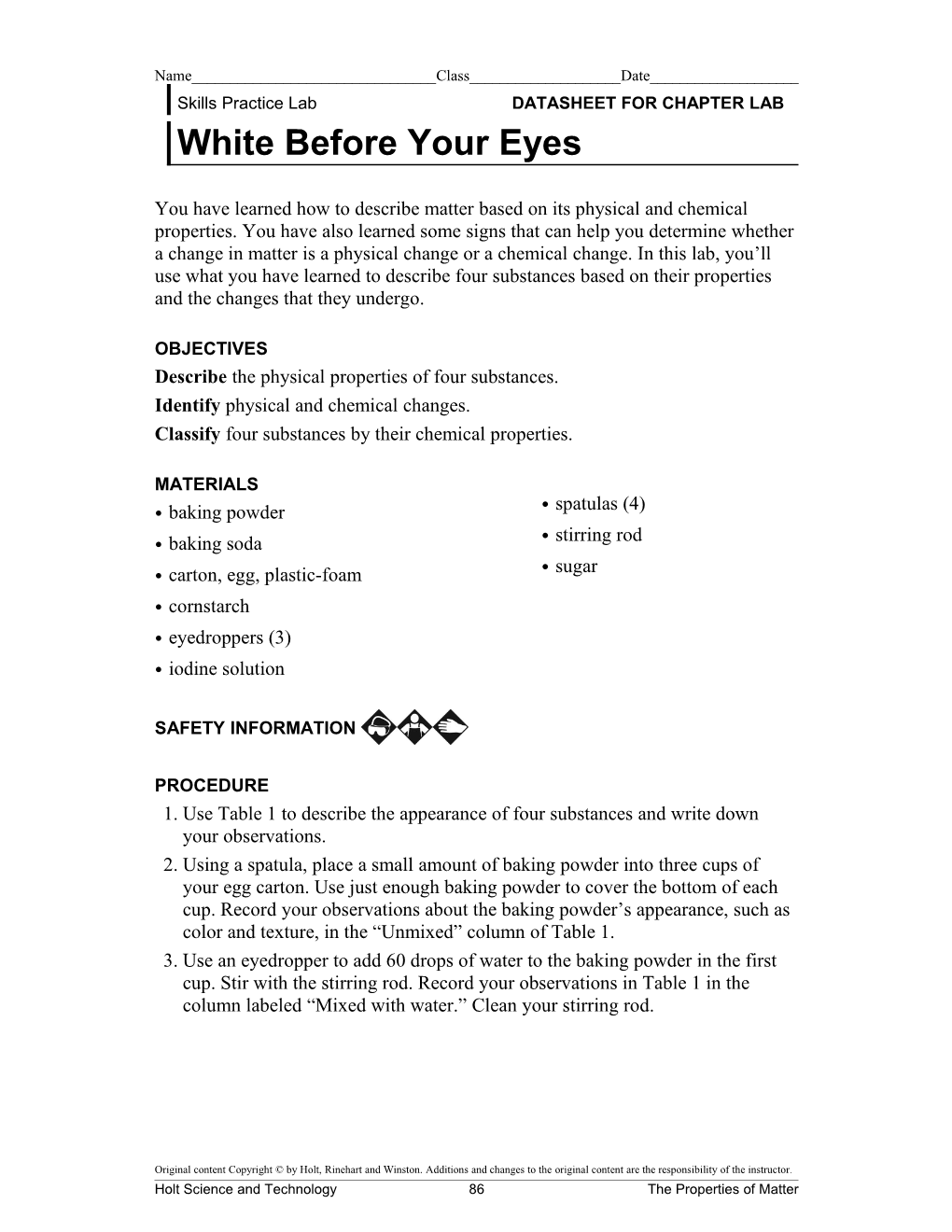 Skills Practice Lab DATASHEET for CHAPTER LAB