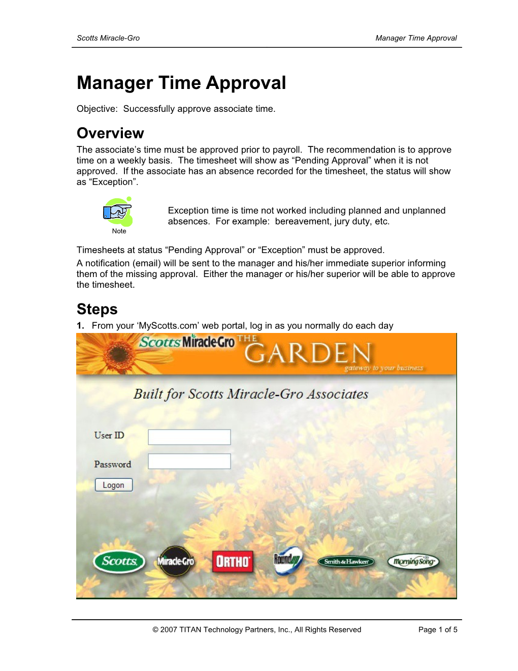 Manager Time Approval