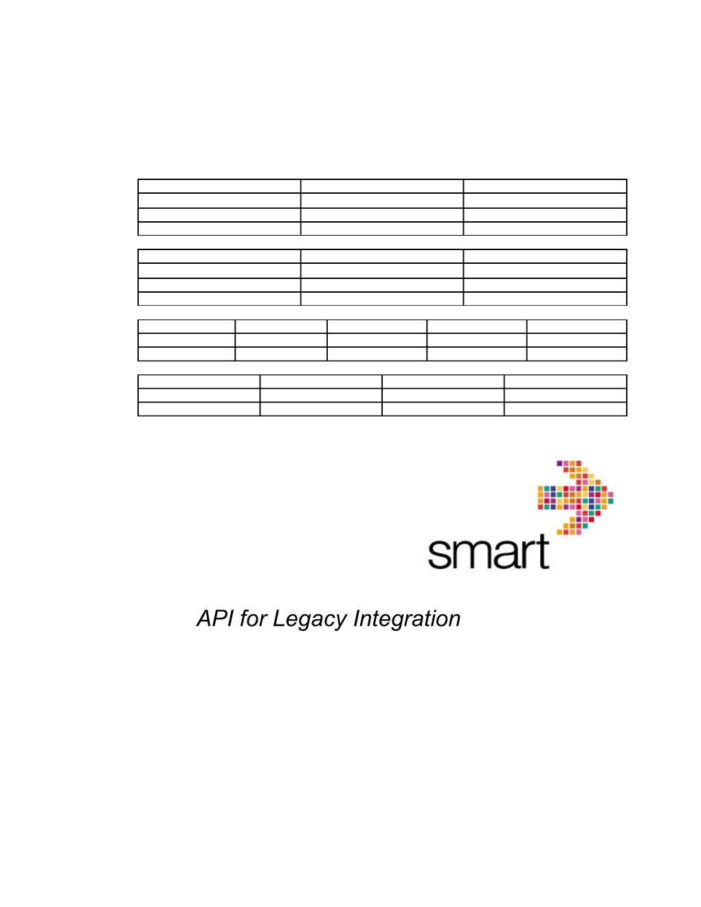 Document (Project) Title: WP7 01A API for Legacy Integration