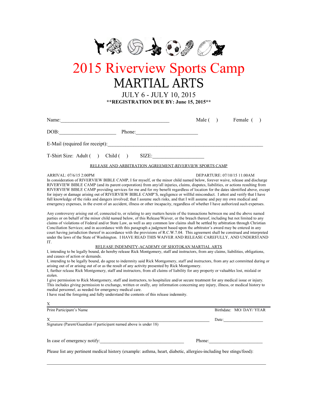 2015 Riverview Sports Camp