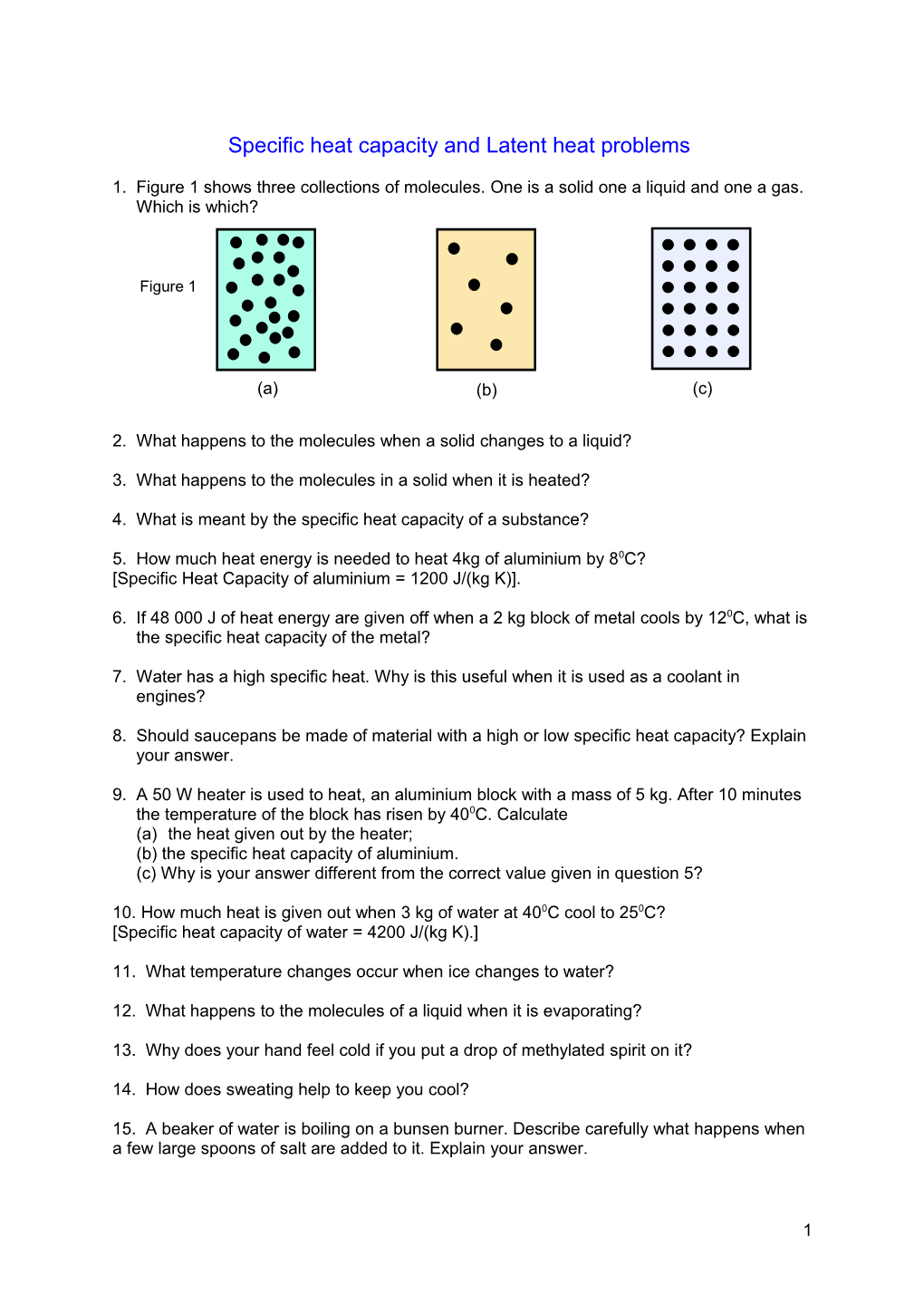 Specific and Latent Heat