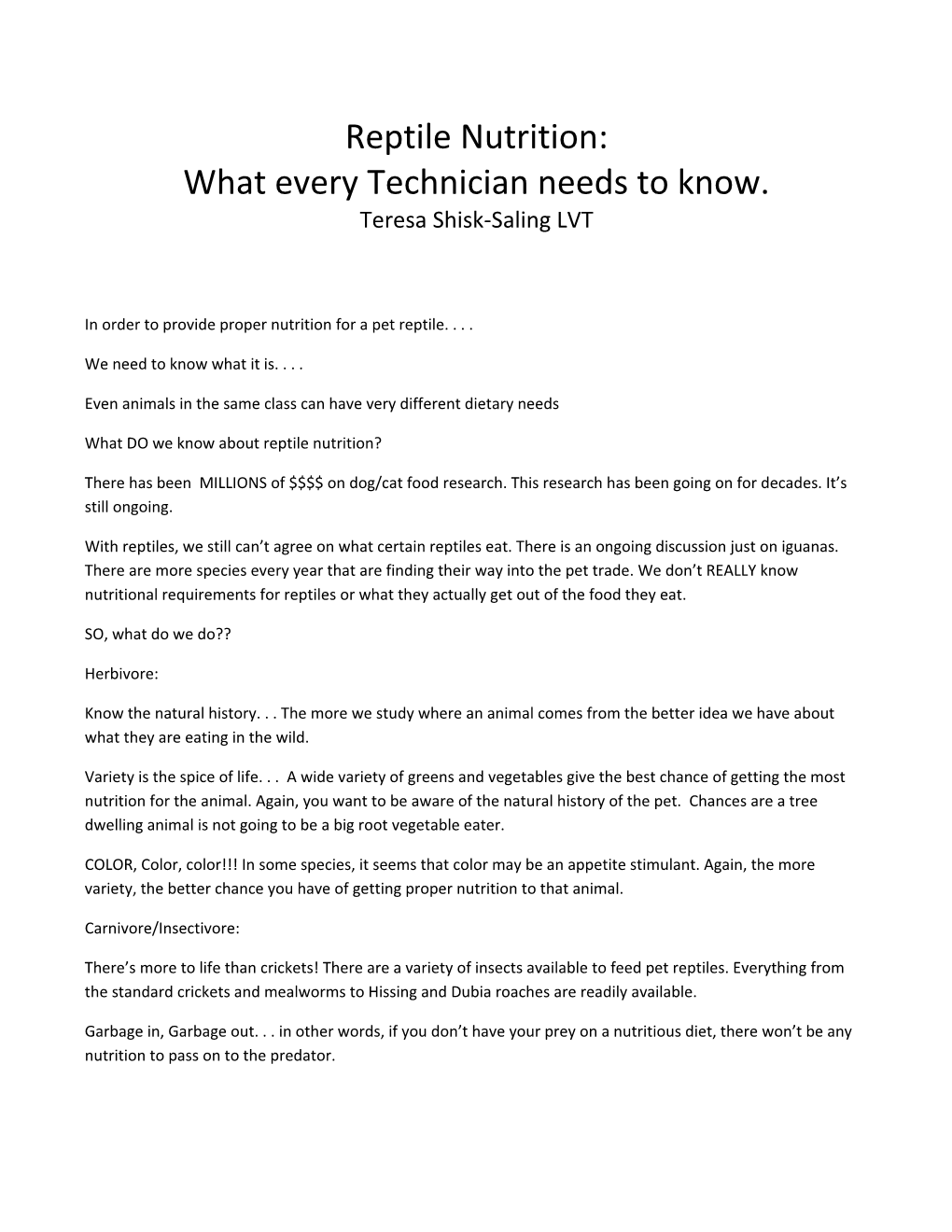 What Every Technician Needs to Know