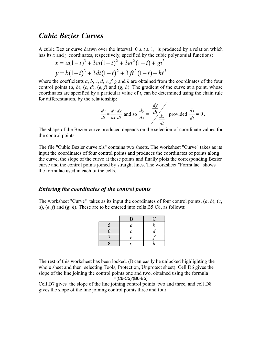 Cubic Bezier Curves