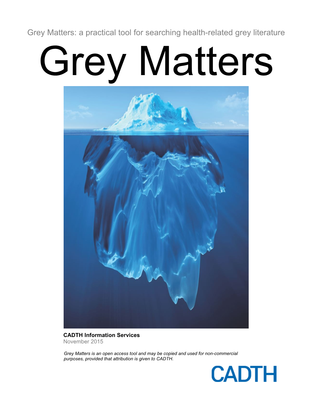Grey Matters: a Practical Tool for Searching Health-Related Grey Literature