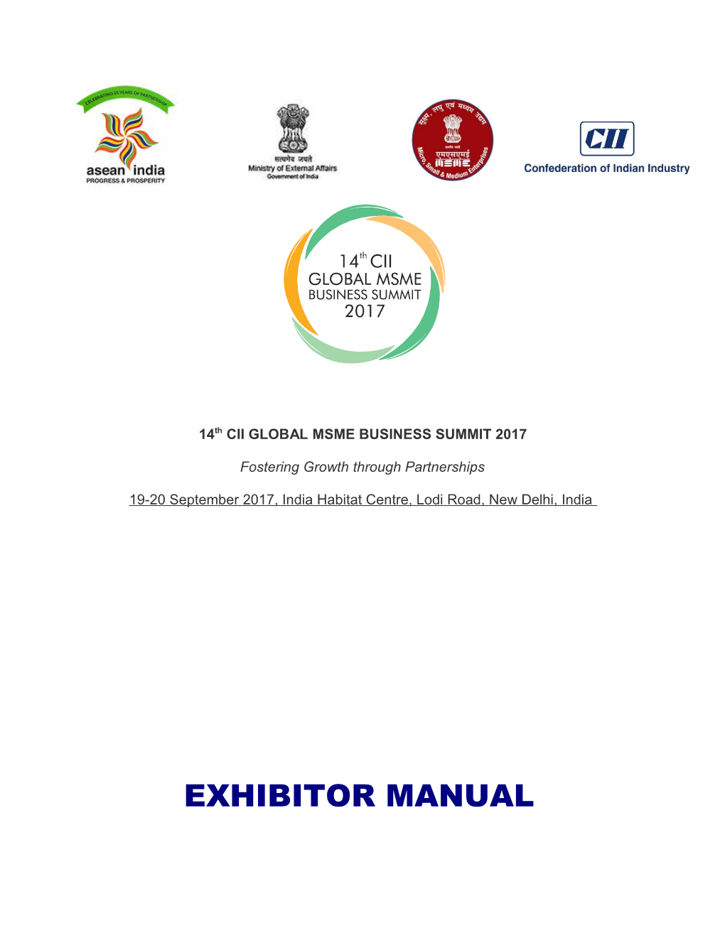 14Th CII GLOBAL MSME BUSINESS SUMMIT 2017