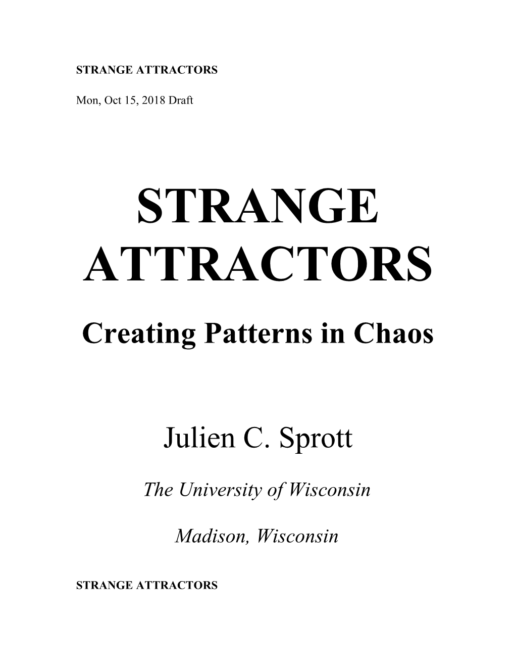 Strange Attractors