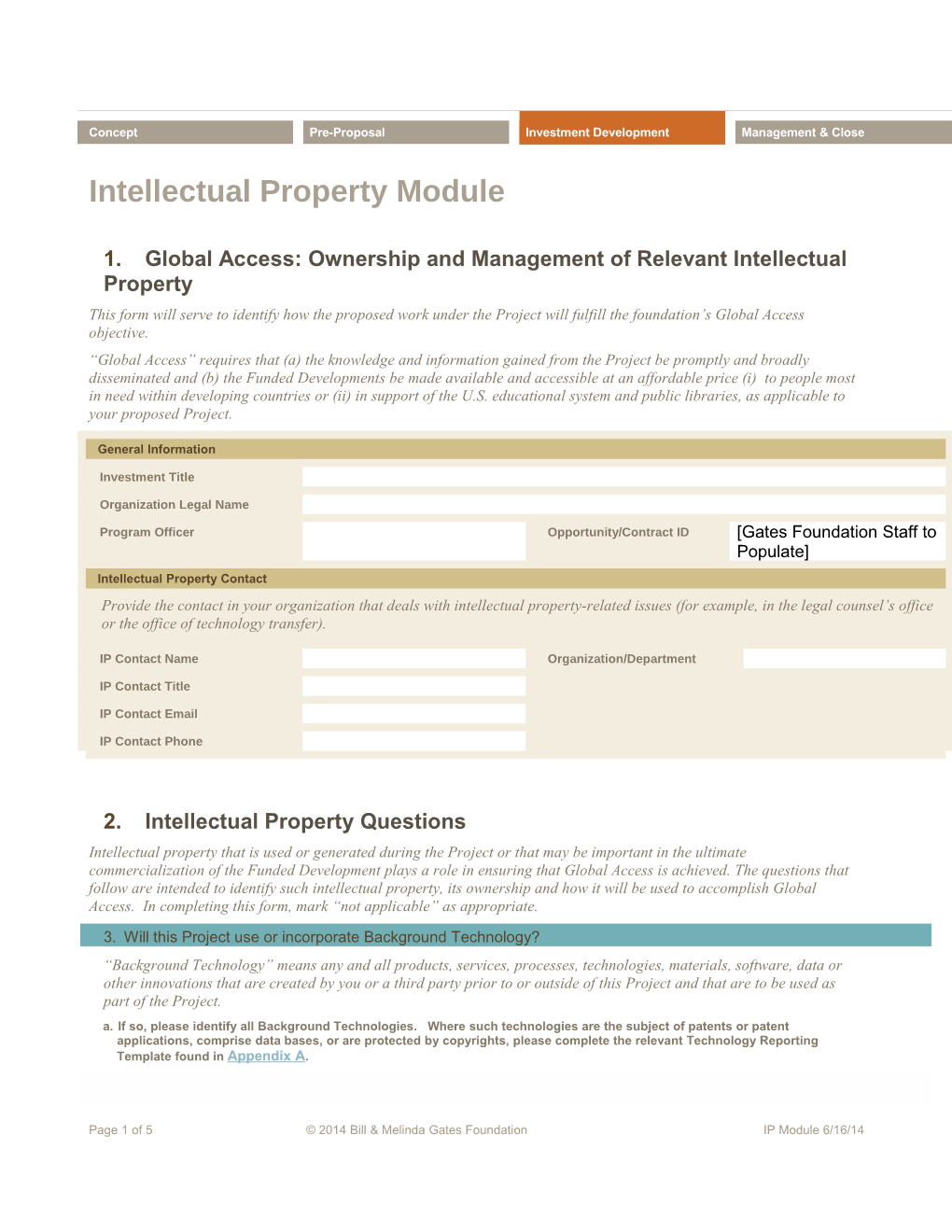 Global Access: Ownership and Management of Relevant Intellectual Property