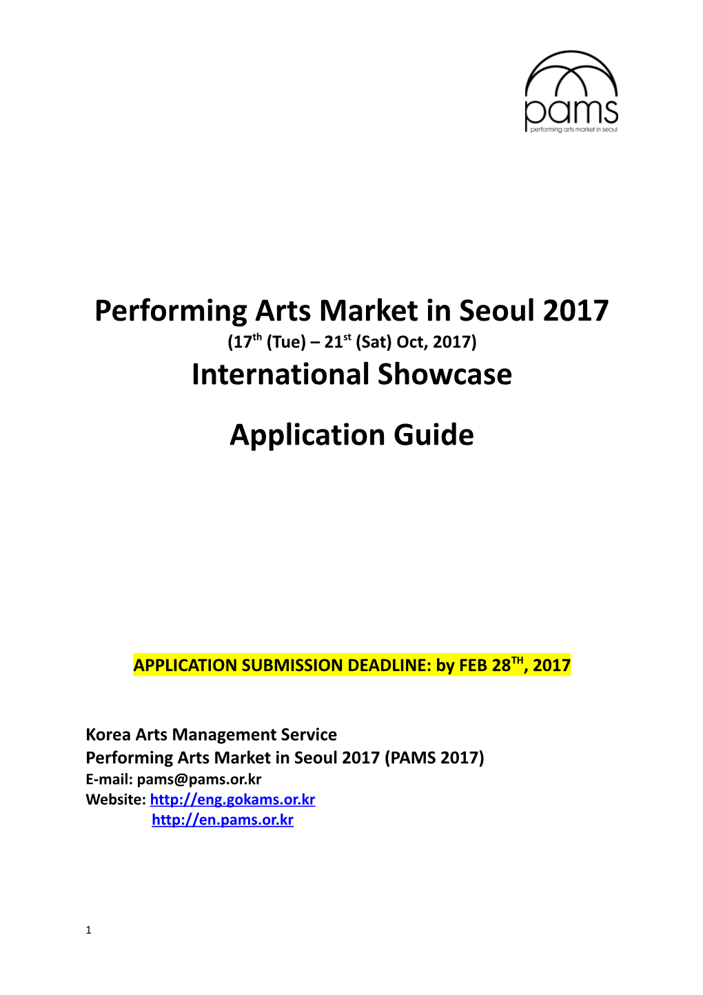 Performing Arts Market in Seoul 2017