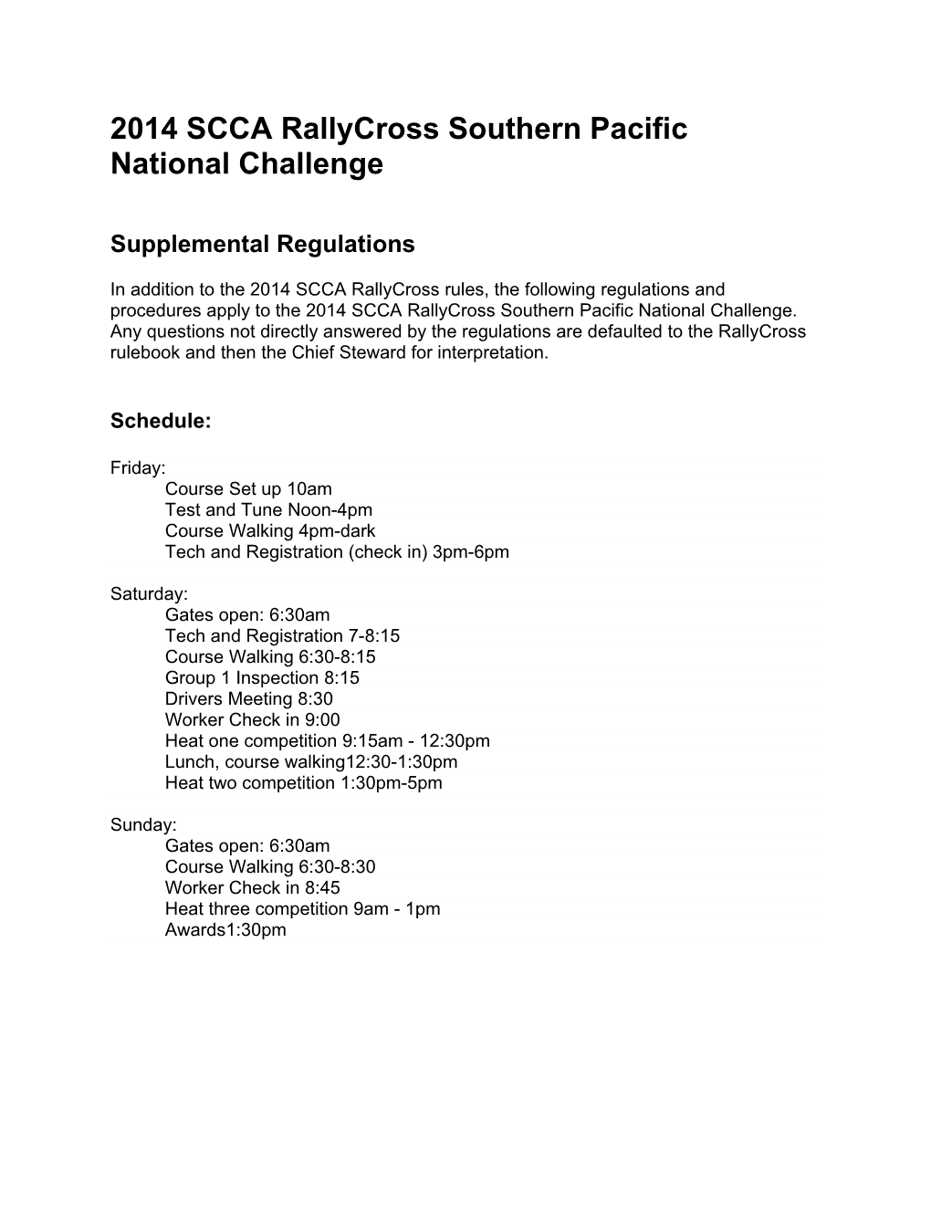 SCCA Rallycross National Championship
