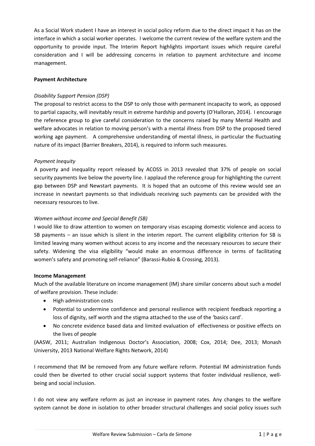 Disability Support Pension (DSP)