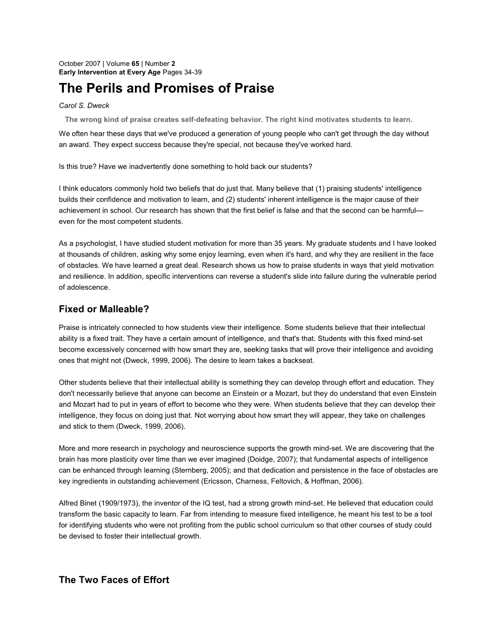 The Perils and Promises of Praise