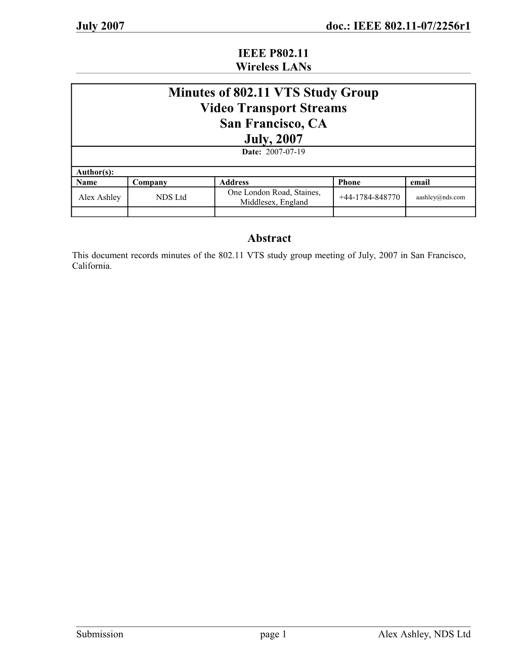 Submissionpage 1Alex Ashley, NDS Ltd