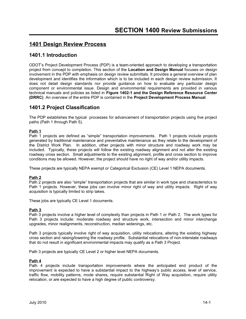 1401 Design Review Process