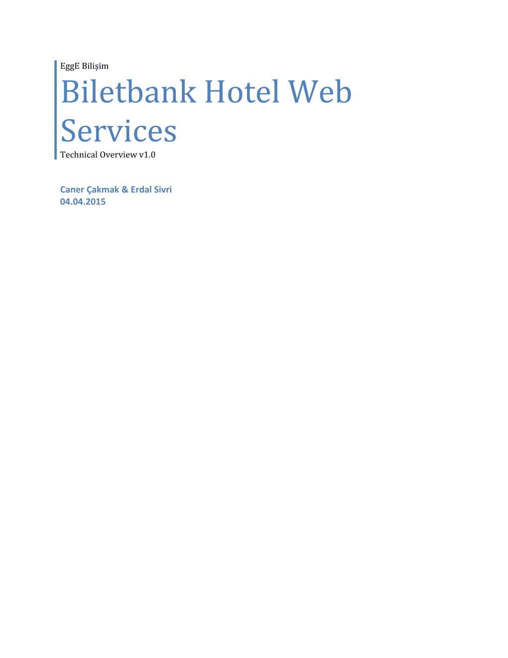 Biletbank Hotel Web Services