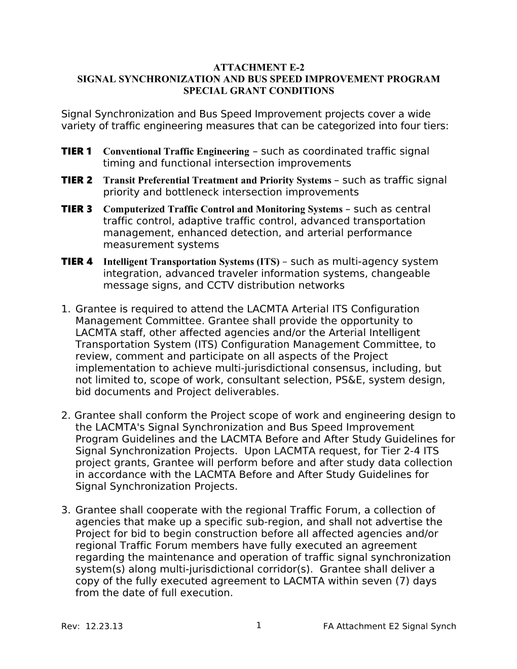 FA Attachment E2 Signal Synch