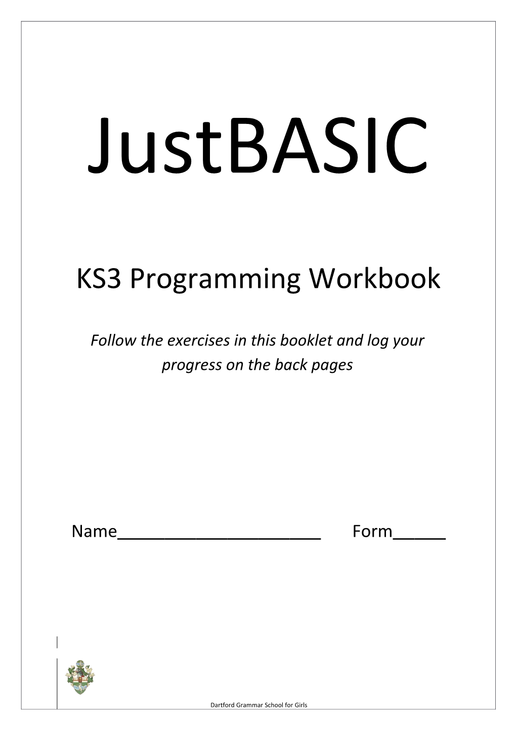 KS3 Programming Workbook