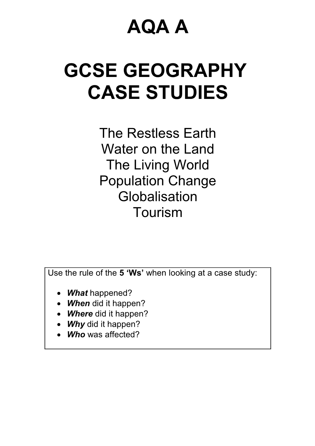 Gcse Geography